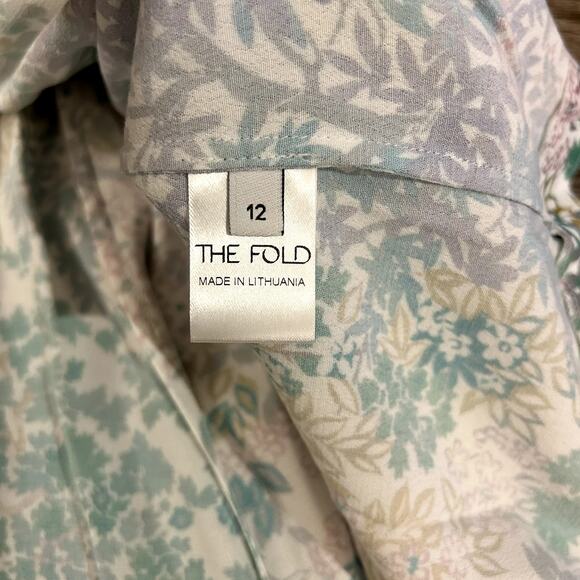 The Fold London Lochaline Japanese Botanical Floral Midi Dress 8 V-Neck Wedding - Picture 12 of 16